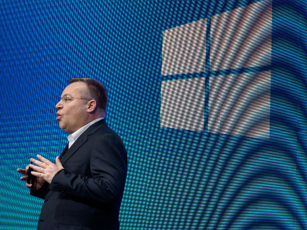 evento de Microsoft no MWC 2015 no que presentaron os Lumia 640 e 640 XL xunto con Windos 10 e Cortana