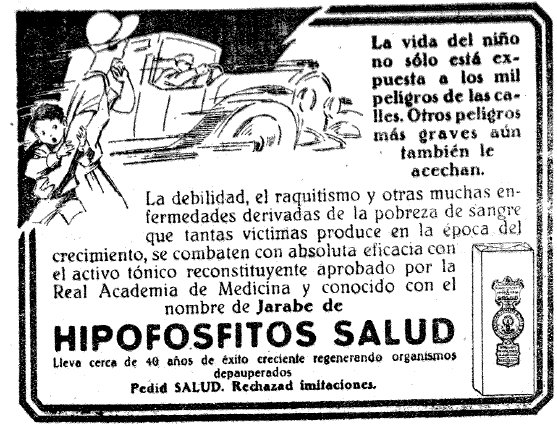 Non sei que son os hipofosfitos, pero neste anuncio de 1926 (Las Riberas del Eo) salvan ata dos accidentes